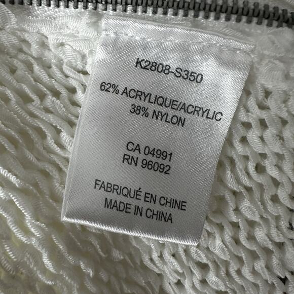 Katherine Barclay Cardigan Sweater Womens Mesh Breathable Beachy Asymmetrical - Picture 6 of 10